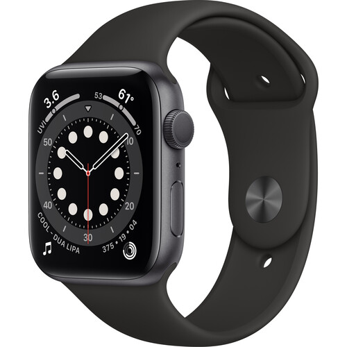 Apple Watch Series 6 (GPS, 44mm, Space Gray Aluminum, Black Sport Band) 1 Apple Watch Series 6 (GPS, 44mm, Space Gray Aluminum, Black Sport Band)