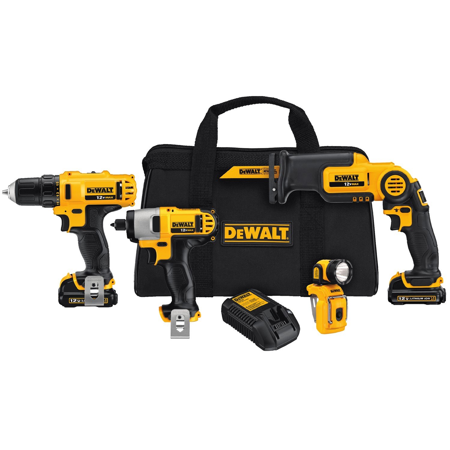 DEWALT DCK413S2 12-Volt MAX 4-Tool Combo Kit - DEWDCK413S2 1 DEWALT DCK413S2 12-Volt MAX 4-Tool Combo Kit - DEWDCK413S2