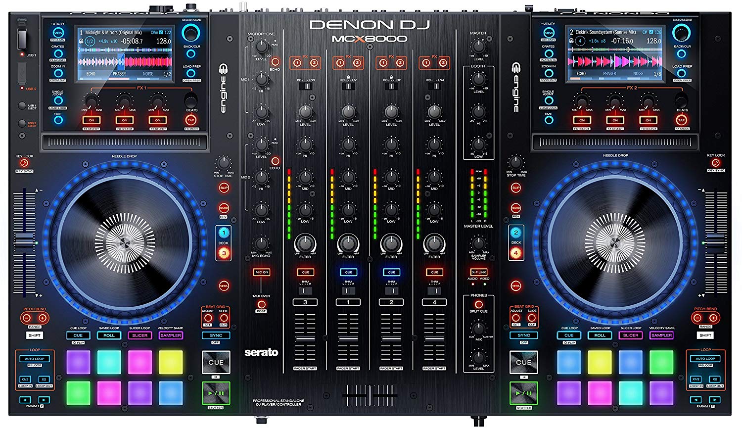 Denon DJ MCX8000 | Standalone DJ Player and Serato 4-Channel DJ Controller) 1 Denon DJ MCX8000 | Standalone DJ Player and Serato 4-Channel DJ Controller)
