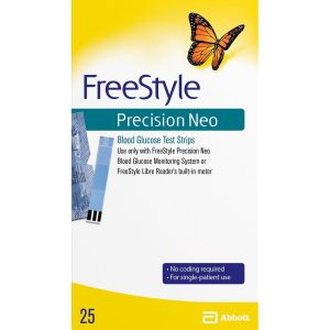 FreeStyle Precision Neo Blood Glucose Test Strips, 25 Count